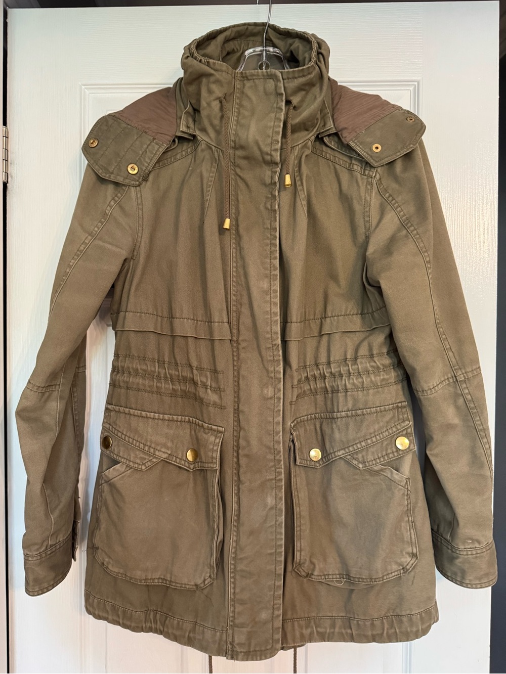 Cargo Utility Anorak Jacket khaki green Medium
